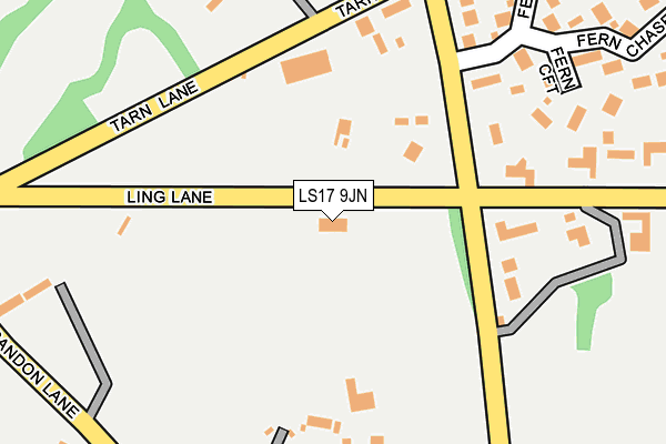 LS17 9JN map - OS OpenMap – Local (Ordnance Survey)