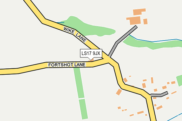 LS17 9JX map - OS OpenMap – Local (Ordnance Survey)