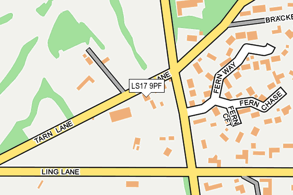 LS17 9PF map - OS OpenMap – Local (Ordnance Survey)