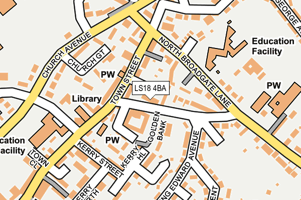 LS18 4BA map - OS OpenMap – Local (Ordnance Survey)