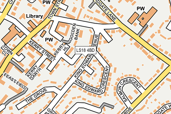 LS18 4BD map - OS OpenMap – Local (Ordnance Survey)