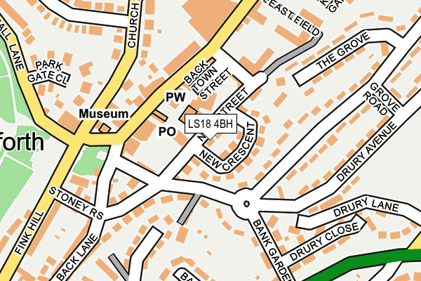 LS18 4BH map - OS OpenMap – Local (Ordnance Survey)