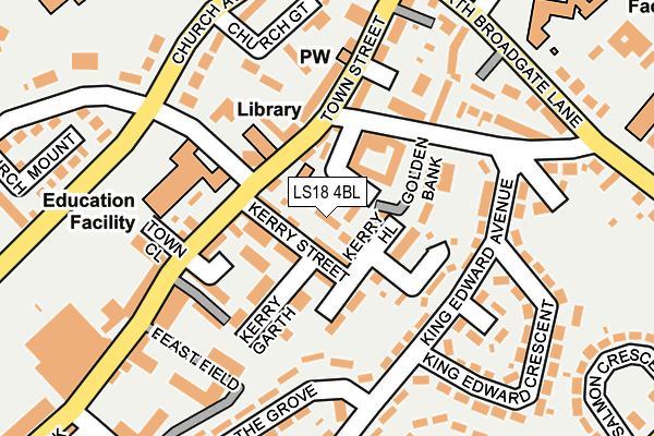 LS18 4BL map - OS OpenMap – Local (Ordnance Survey)