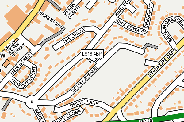 LS18 4BP map - OS OpenMap – Local (Ordnance Survey)