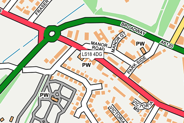 LS18 4DG map - OS OpenMap – Local (Ordnance Survey)