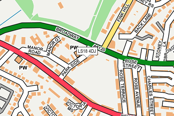 LS18 4DJ map - OS OpenMap – Local (Ordnance Survey)