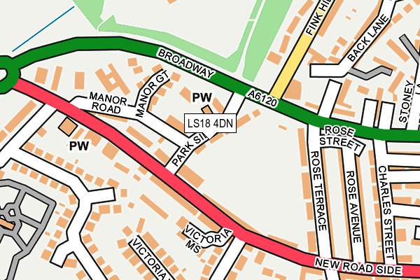 LS18 4DN map - OS OpenMap – Local (Ordnance Survey)