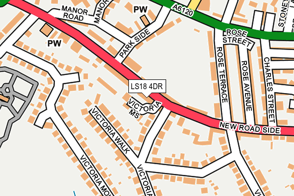 LS18 4DR map - OS OpenMap – Local (Ordnance Survey)