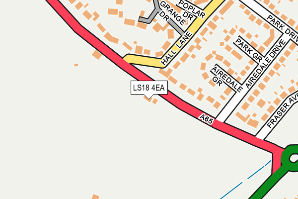 LS18 4EA map - OS OpenMap – Local (Ordnance Survey)