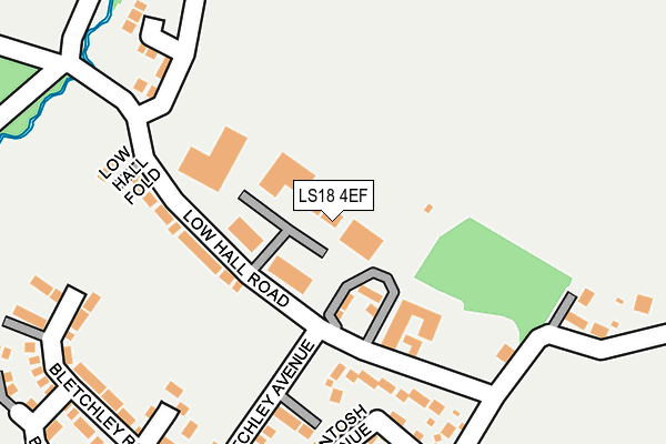 LS18 4EF map - OS OpenMap – Local (Ordnance Survey)