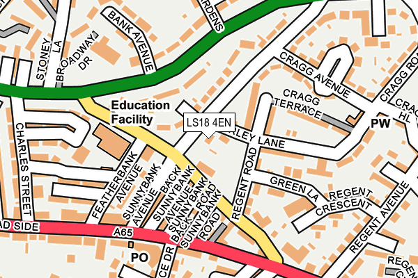 LS18 4EN map - OS OpenMap – Local (Ordnance Survey)