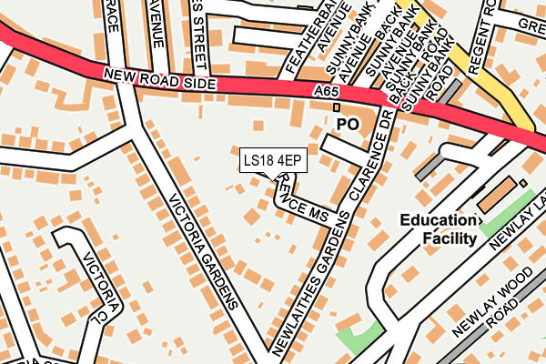 LS18 4EP map - OS OpenMap – Local (Ordnance Survey)