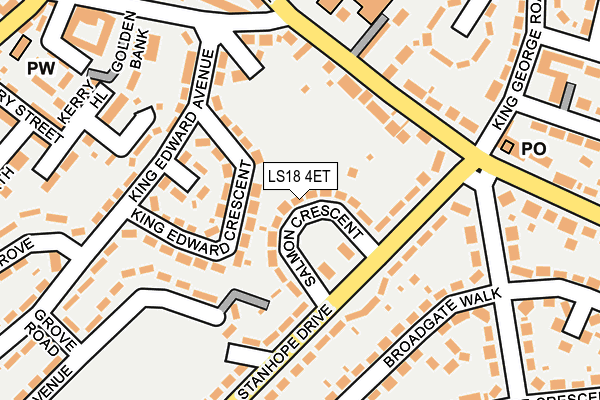 LS18 4ET map - OS OpenMap – Local (Ordnance Survey)