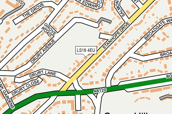 LS18 4EU map - OS OpenMap – Local (Ordnance Survey)