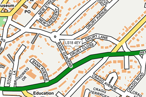LS18 4EY map - OS OpenMap – Local (Ordnance Survey)