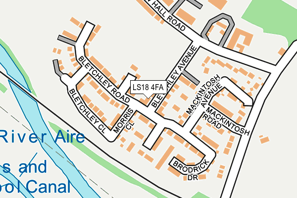 LS18 4FA map - OS OpenMap – Local (Ordnance Survey)