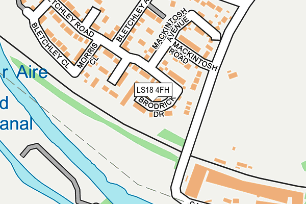 LS18 4FH map - OS OpenMap – Local (Ordnance Survey)
