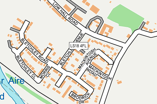 LS18 4FL map - OS OpenMap – Local (Ordnance Survey)