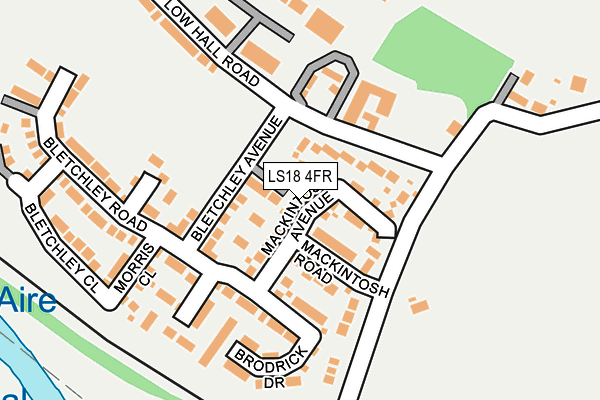 LS18 4FR map - OS OpenMap – Local (Ordnance Survey)