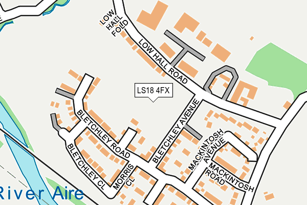 LS18 4FX map - OS OpenMap – Local (Ordnance Survey)