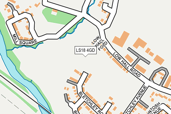 LS18 4GD map - OS OpenMap – Local (Ordnance Survey)