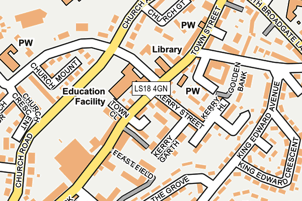 LS18 4GN map - OS OpenMap – Local (Ordnance Survey)