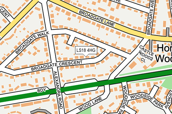 LS18 4HG map - OS OpenMap – Local (Ordnance Survey)