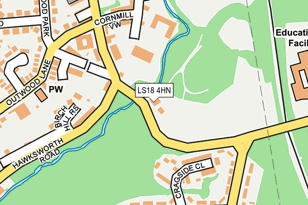 LS18 4HN map - OS OpenMap – Local (Ordnance Survey)