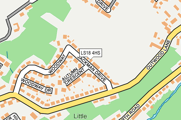LS18 4HS map - OS OpenMap – Local (Ordnance Survey)