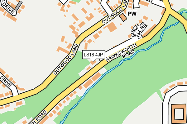 LS18 4JP map - OS OpenMap – Local (Ordnance Survey)