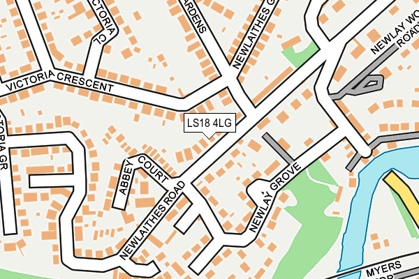 LS18 4LG map - OS OpenMap – Local (Ordnance Survey)