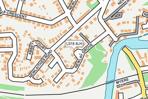 LS18 4LH map - OS OpenMap – Local (Ordnance Survey)