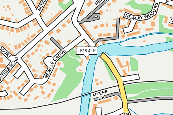 LS18 4LP map - OS OpenMap – Local (Ordnance Survey)
