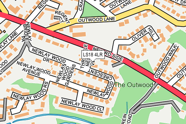 LS18 4LR map - OS OpenMap – Local (Ordnance Survey)