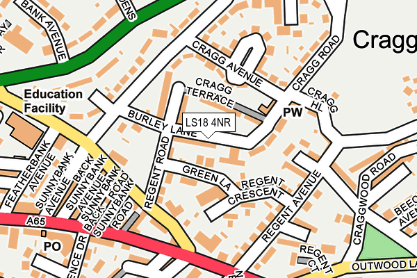LS18 4NR map - OS OpenMap – Local (Ordnance Survey)