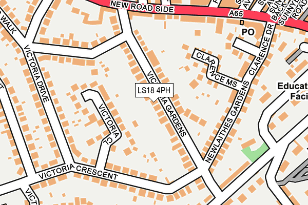 LS18 4PH map - OS OpenMap – Local (Ordnance Survey)