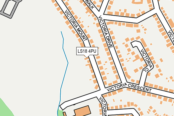 LS18 4PU map - OS OpenMap – Local (Ordnance Survey)