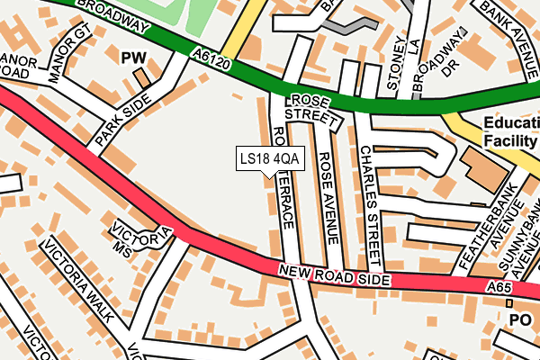 LS18 4QA map - OS OpenMap – Local (Ordnance Survey)