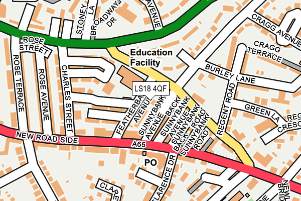 LS18 4QF map - OS OpenMap – Local (Ordnance Survey)