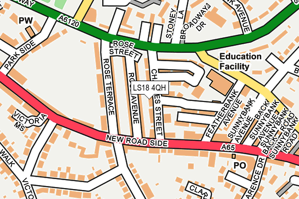 LS18 4QH map - OS OpenMap – Local (Ordnance Survey)