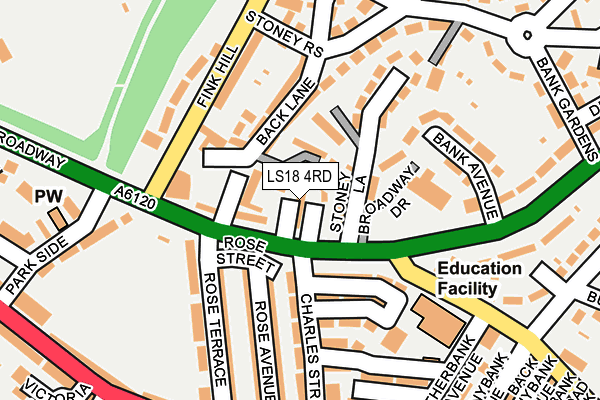 LS18 4RD map - OS OpenMap – Local (Ordnance Survey)