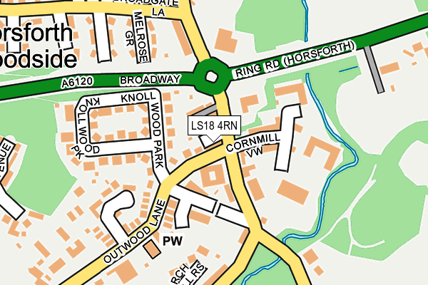 LS18 4RN map - OS OpenMap – Local (Ordnance Survey)