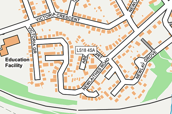 LS18 4SA map - OS OpenMap – Local (Ordnance Survey)