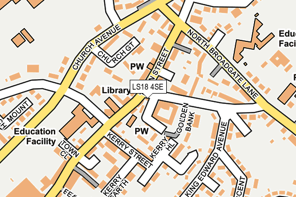 LS18 4SE map - OS OpenMap – Local (Ordnance Survey)