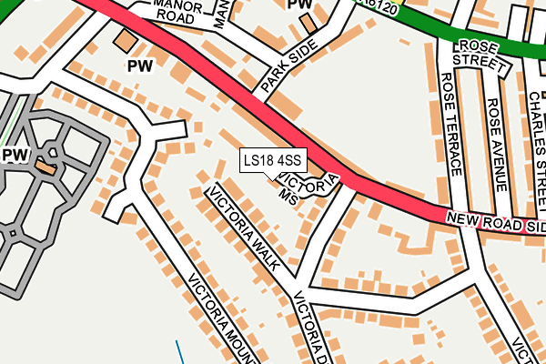 LS18 4SS map - OS OpenMap – Local (Ordnance Survey)