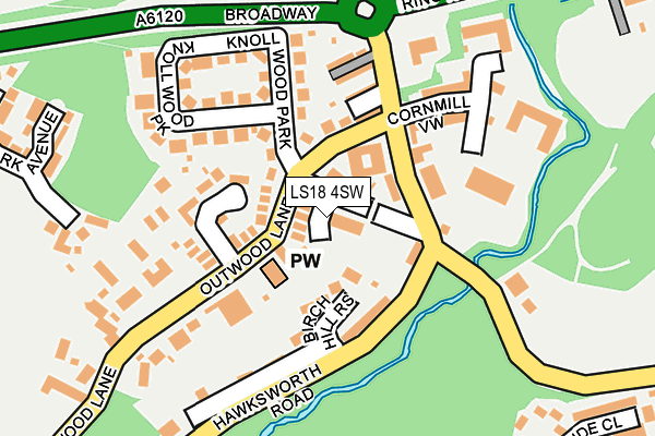 LS18 4SW map - OS OpenMap – Local (Ordnance Survey)