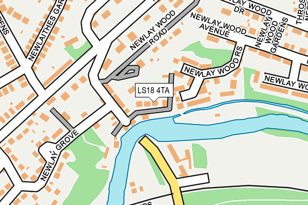 LS18 4TA map - OS OpenMap – Local (Ordnance Survey)