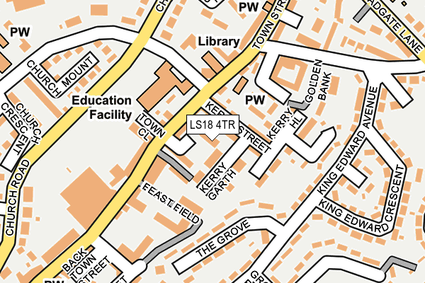LS18 4TR map - OS OpenMap – Local (Ordnance Survey)