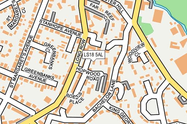 LS18 5AL map - OS OpenMap – Local (Ordnance Survey)