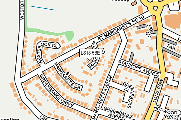 LS18 5BE map - OS OpenMap – Local (Ordnance Survey)